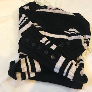 Black and white sweater